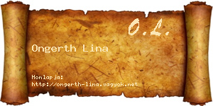 Ongerth Lina névjegykártya
